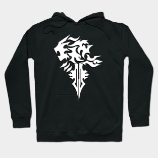 Logo FF8 Blanco Negro Hoodie